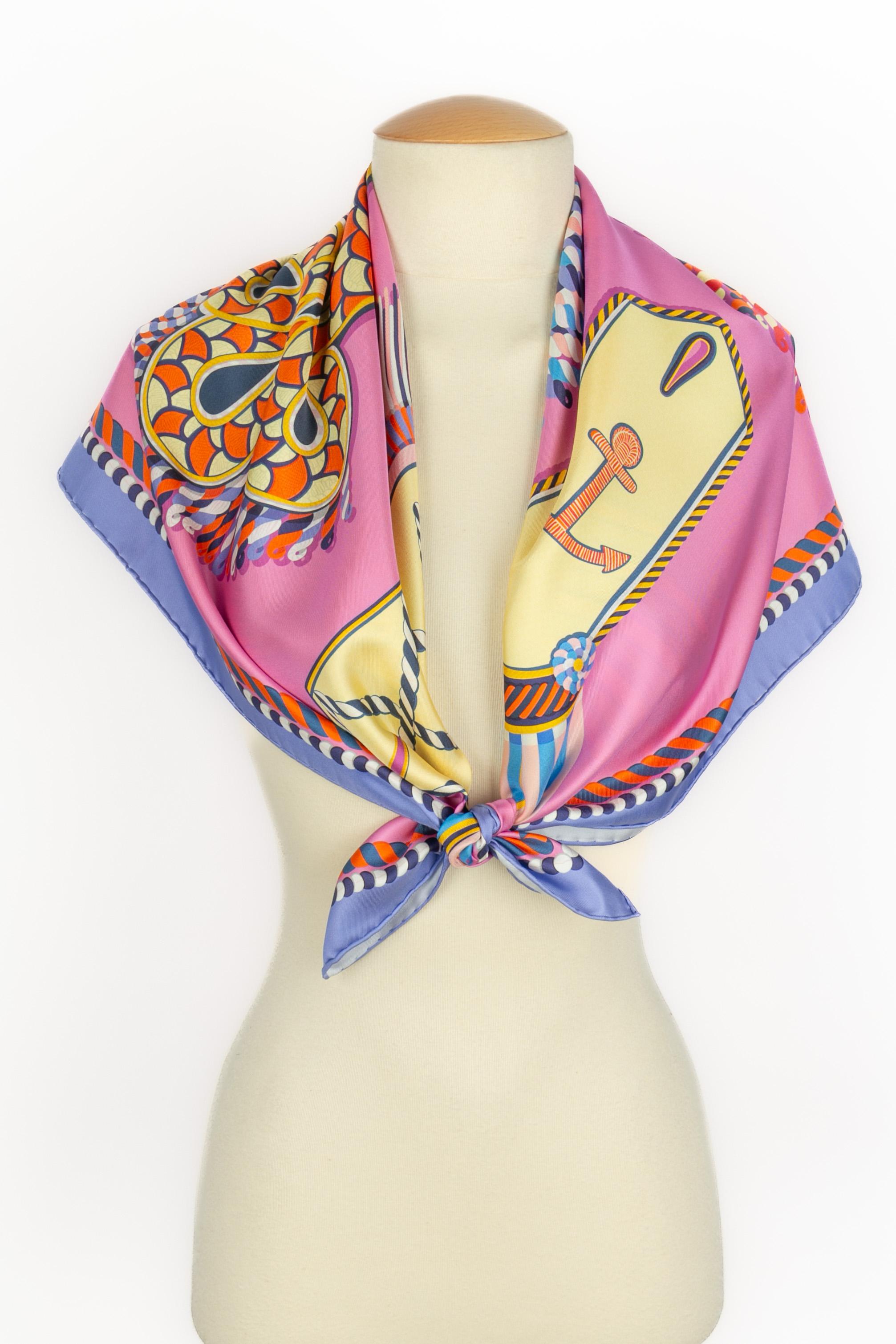 Foulard / sciarpa Hermès 'Gala epaulettes' a due lati in vendita 3