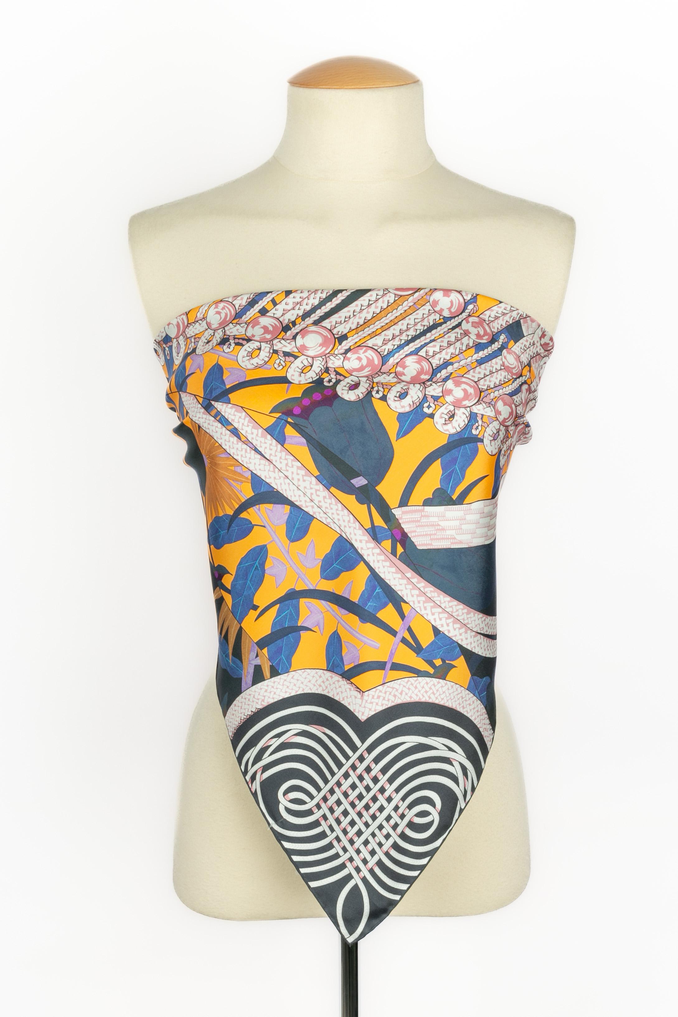 Foulard / sciarpa Hermès a due facce 