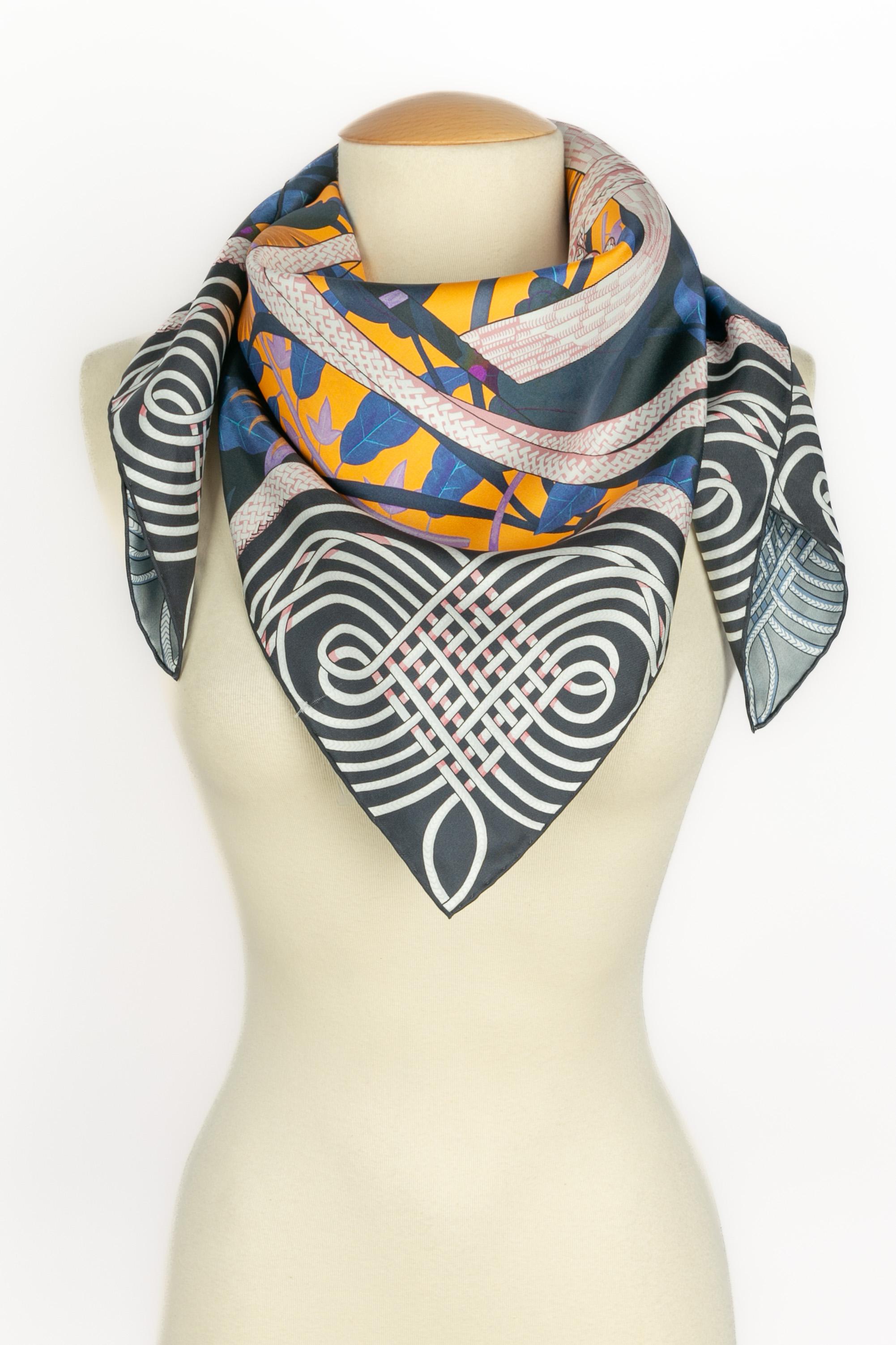 Foulard / sciarpa Hermès a due facce 