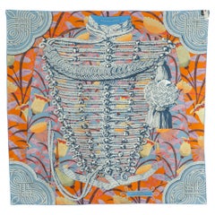 Foulard / sciarpa 'flower brandenburgs' di Hermès a due lati