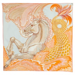 Foulard / écharpe double face 'Cheval-Mermaid' d'Hermès