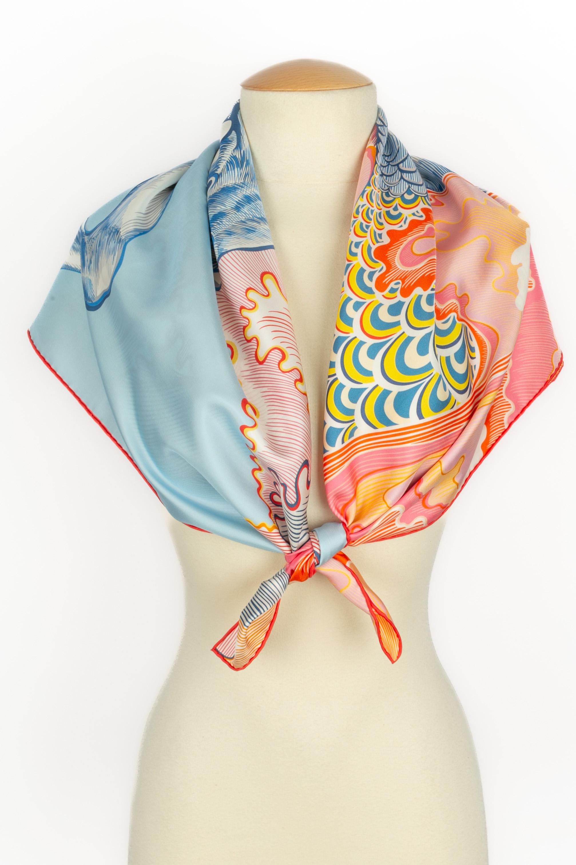 Foulard / sciarpa 'Horse-Mermaid' di Hermès a due lati 3