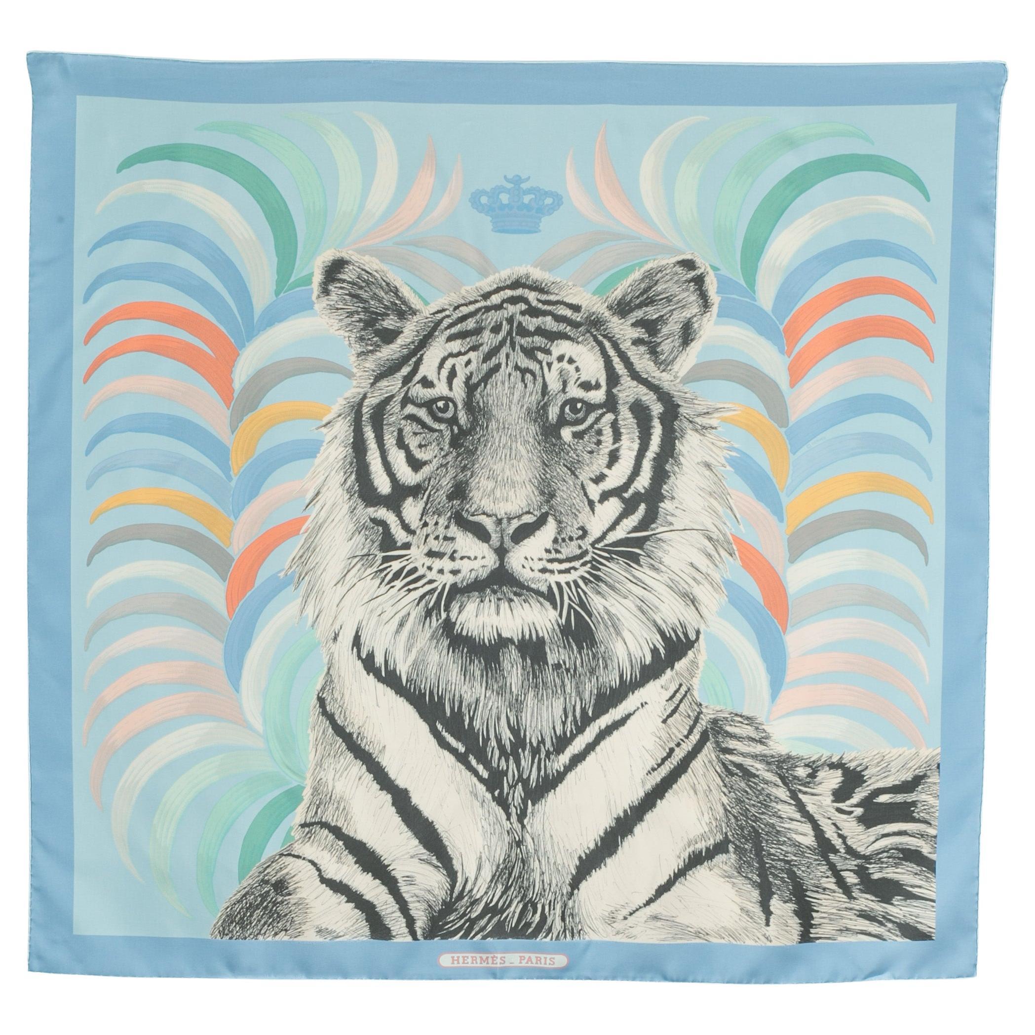 Foulard / pañuelo Hermès doble cara 'tigre real