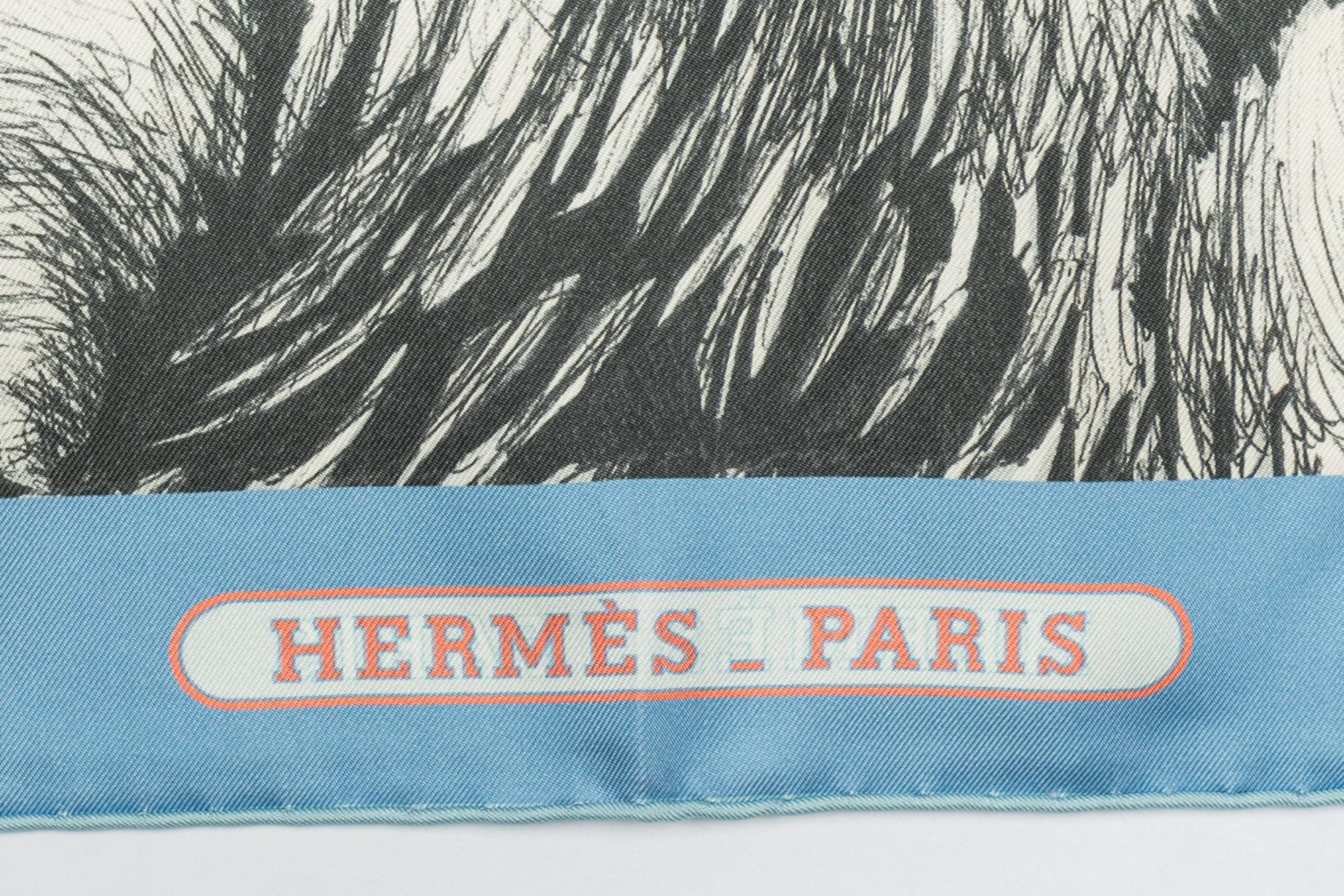 Foulard / pañuelo Hermès doble cara 'tigre real en Excelente estado para la venta en SAINT-OUEN-SUR-SEINE, FR