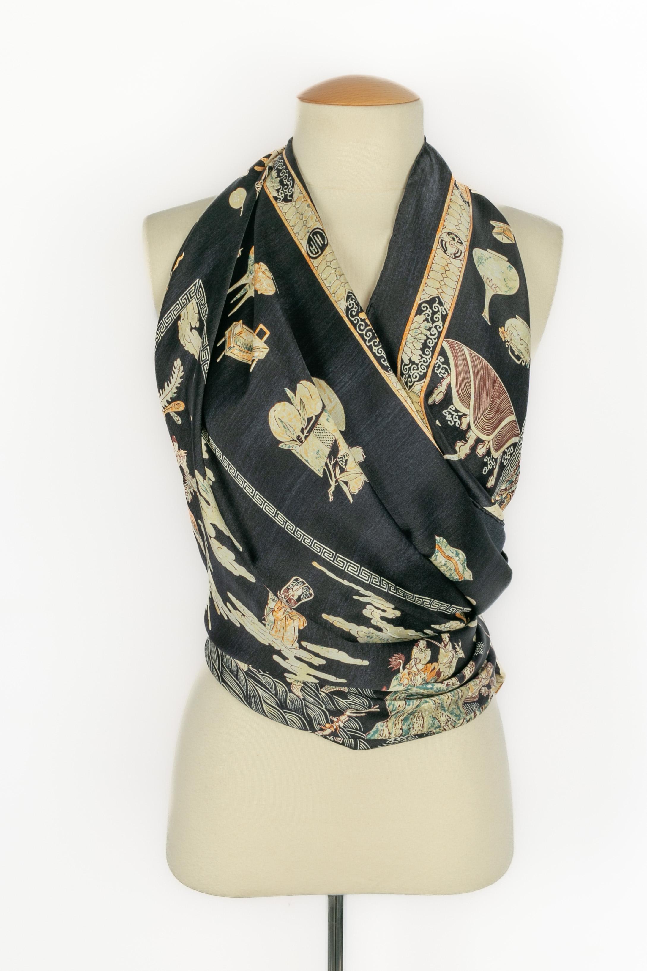 Estola / foulard de seda Chanel en venta 6