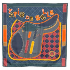 Hermès dual-sided foulard / scarf 'saddle cloth'