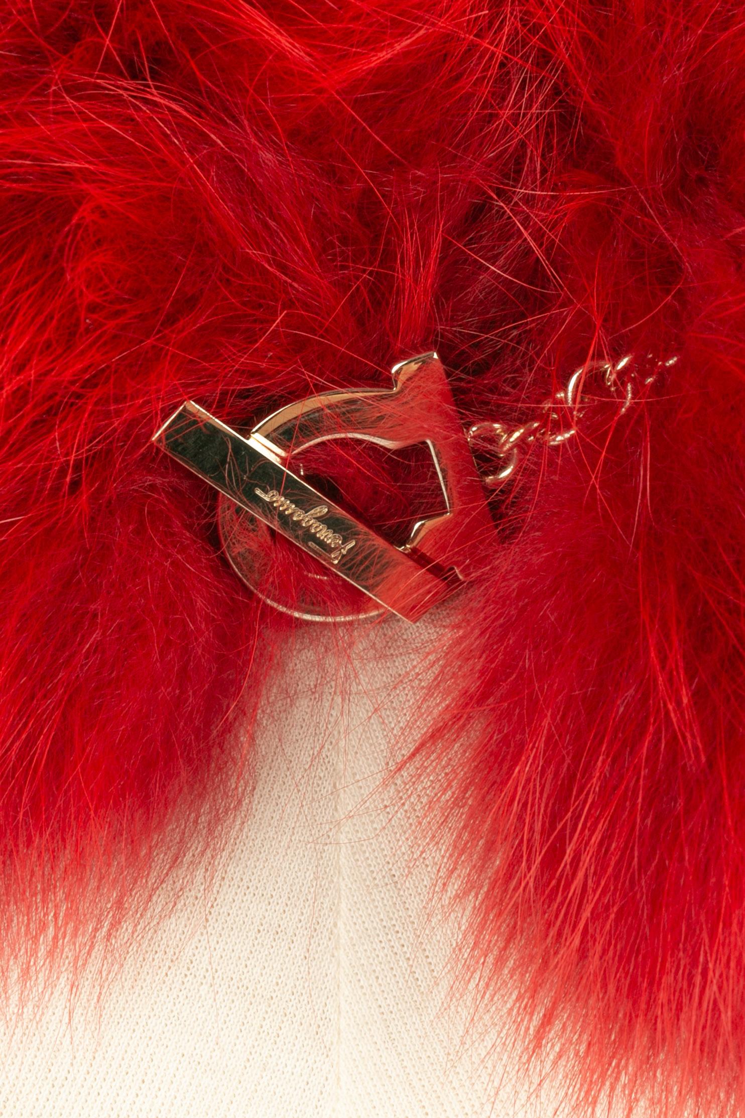 Rosso Fazzoletto da collo Salvatore Ferragamo in vendita