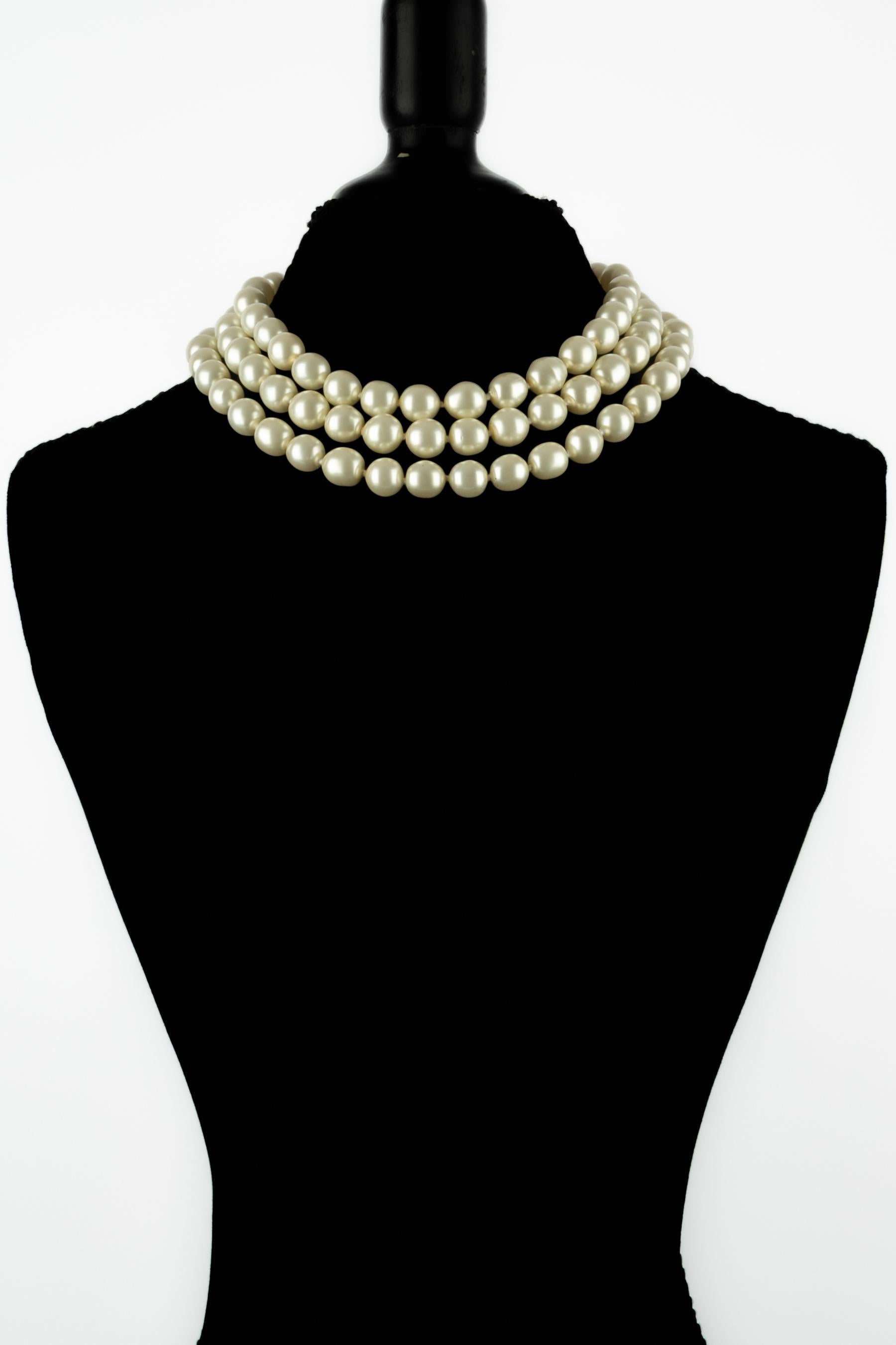 Collier de perles Chanel en vente 3