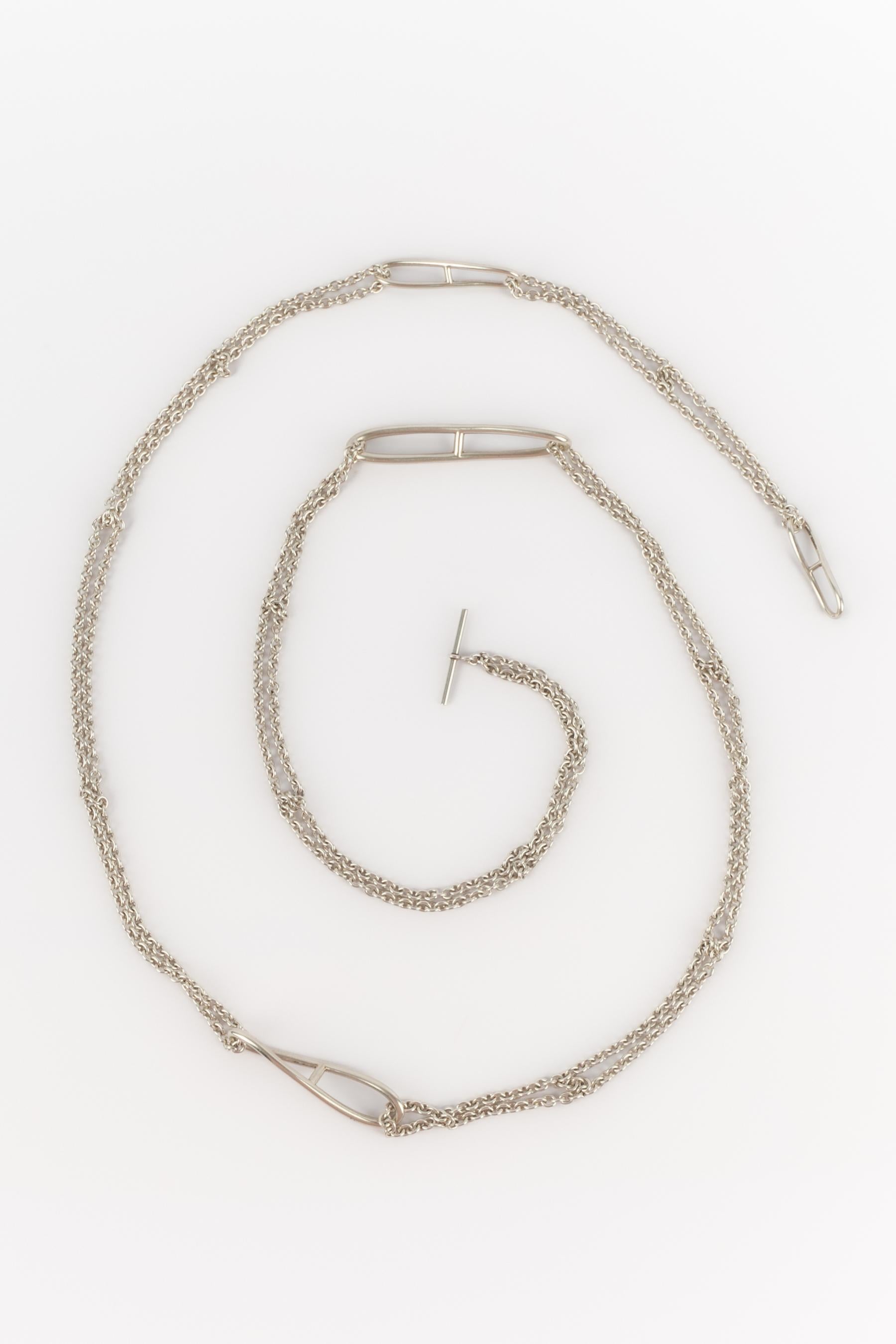 HERMÈS - 925 sterling silver 'twist anchor chain' sautoir necklace.

Condition:
Very good condition

Dimensions:
Length: 108 cm

SKU:BC3