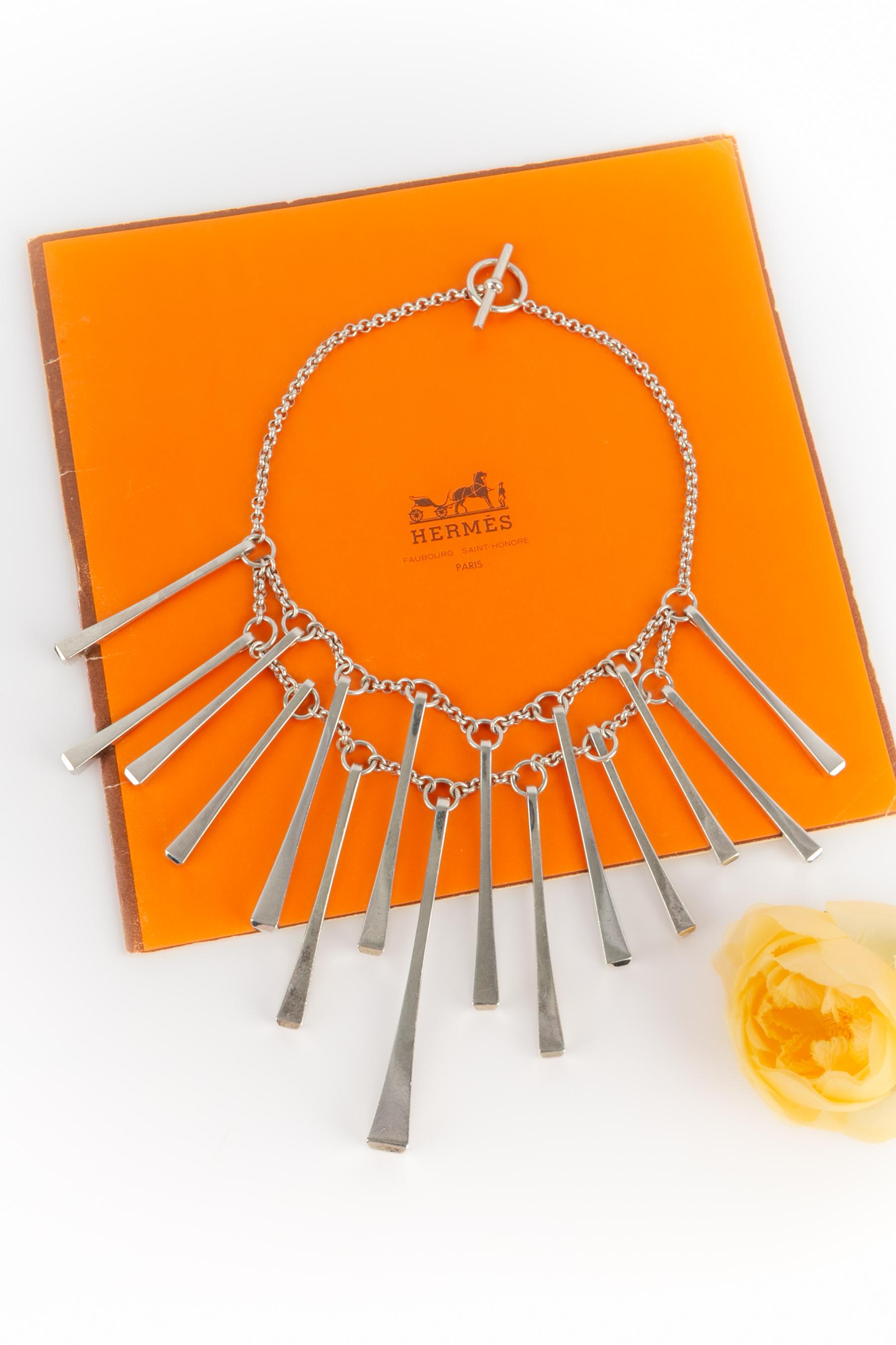 HERMÈS - (Made in France) 925 sterling silver 'forge stud' necklace.

Condition:
Very good condition

Dimensions:
Length: 41 cm

SKU:BC26