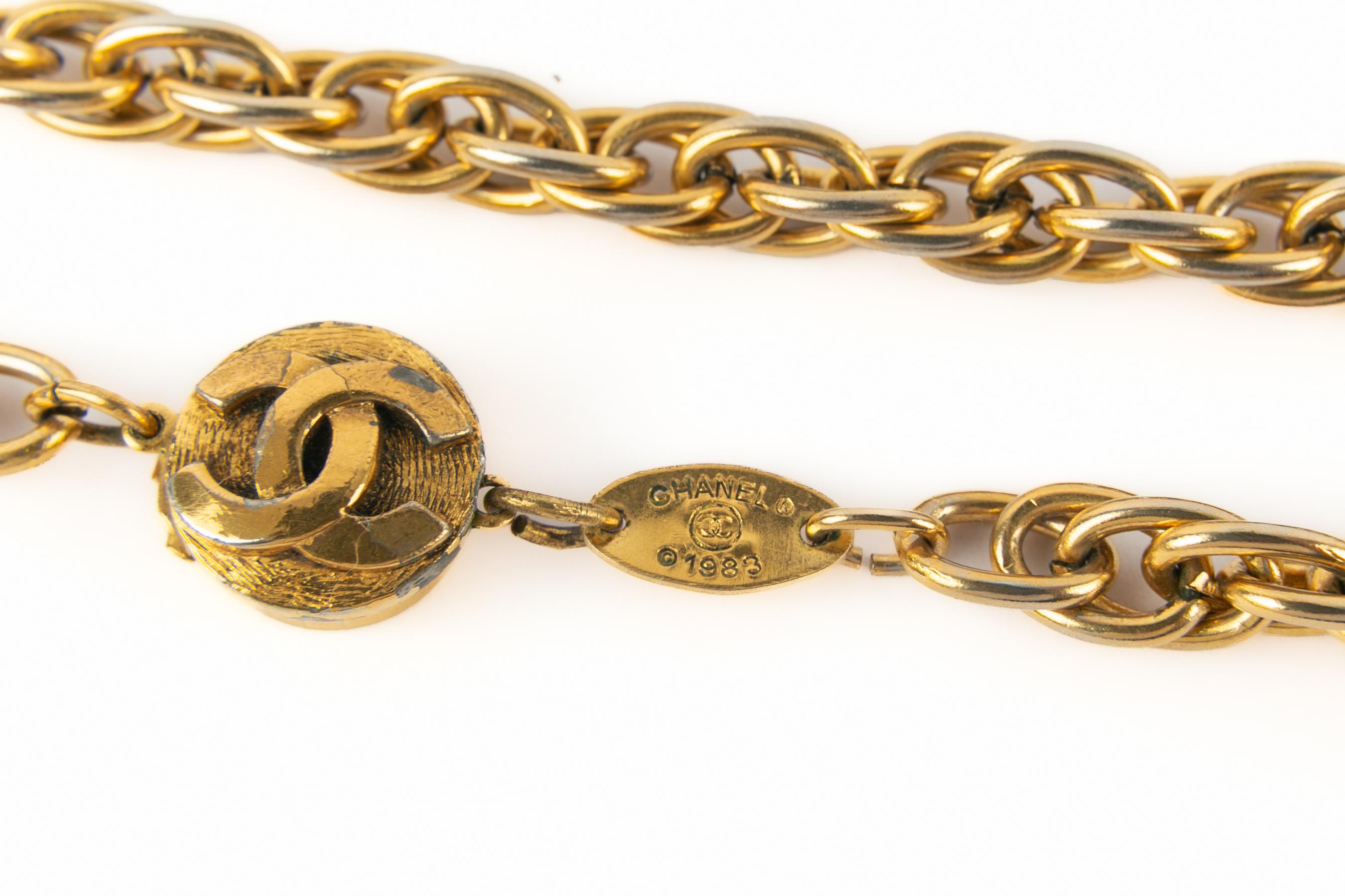 Collana con trifoglio Chanel 1983 in vendita 5