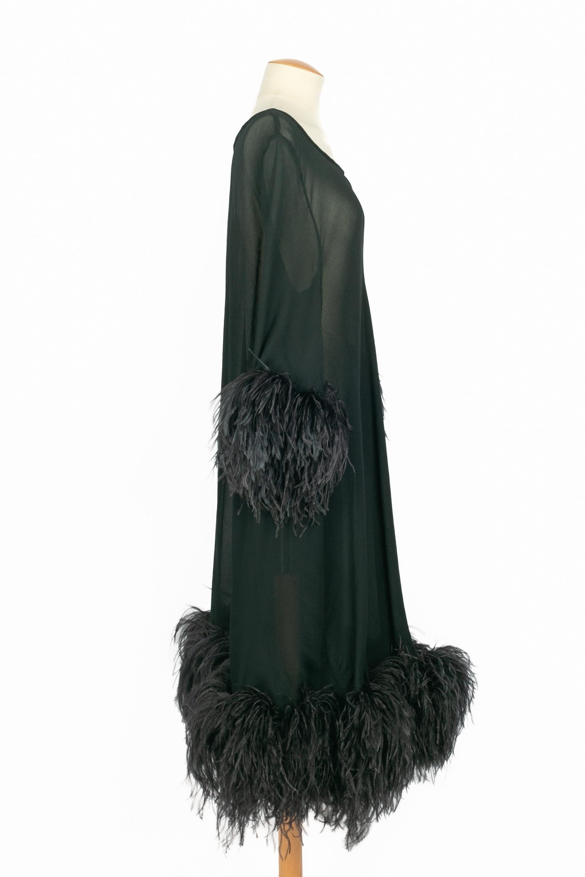 Nero Abito in seta vintage in vendita