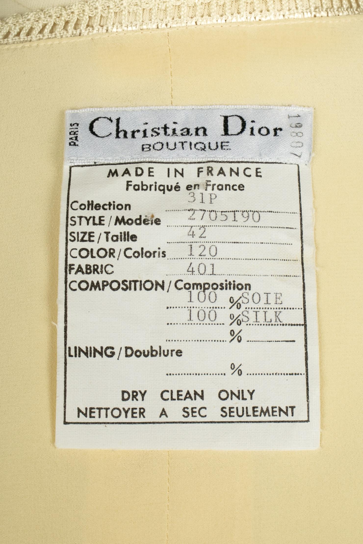 Top en soie Dior en vente 3