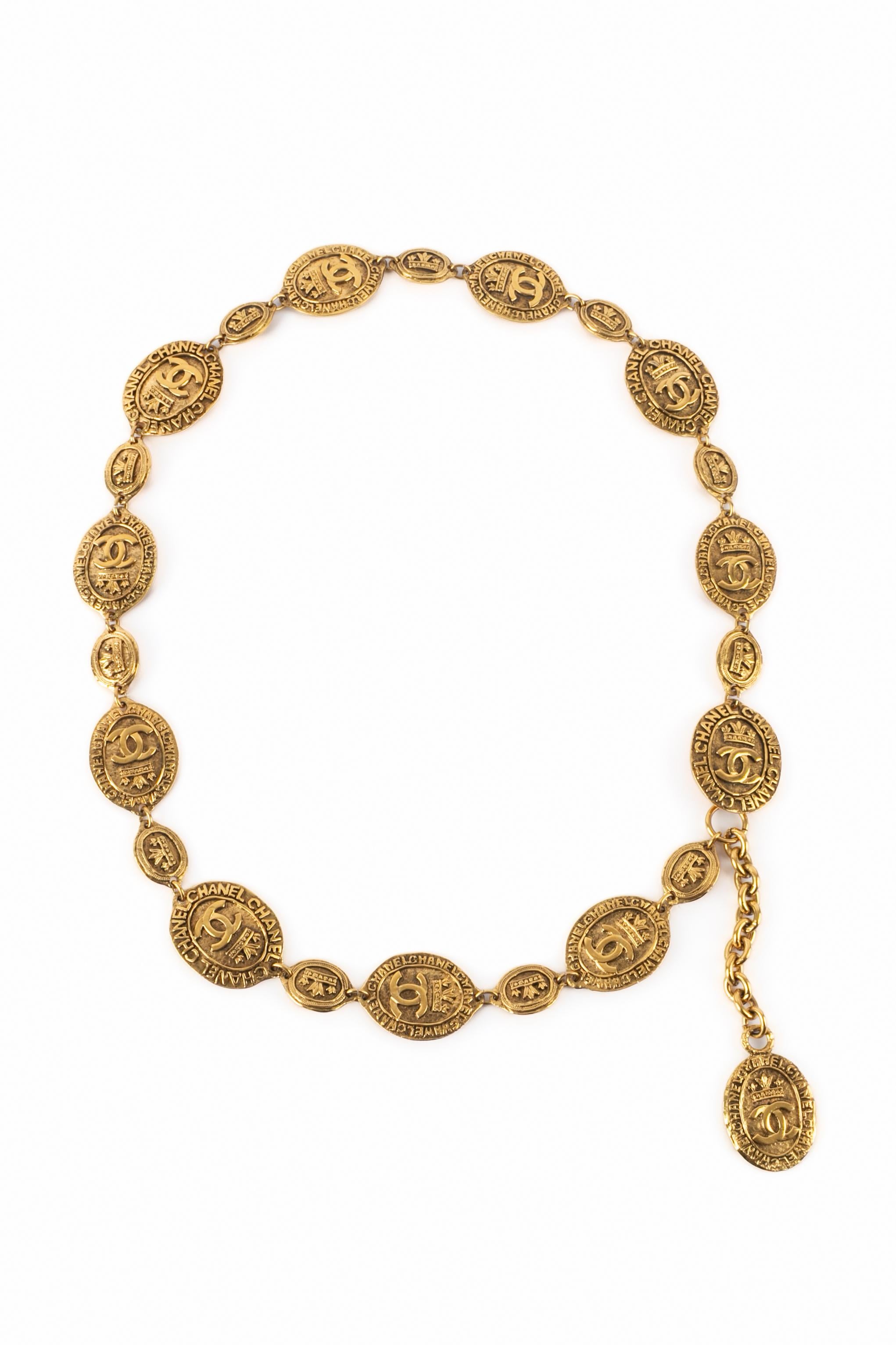 Marrone Cintura Chanel anni '80 in vendita