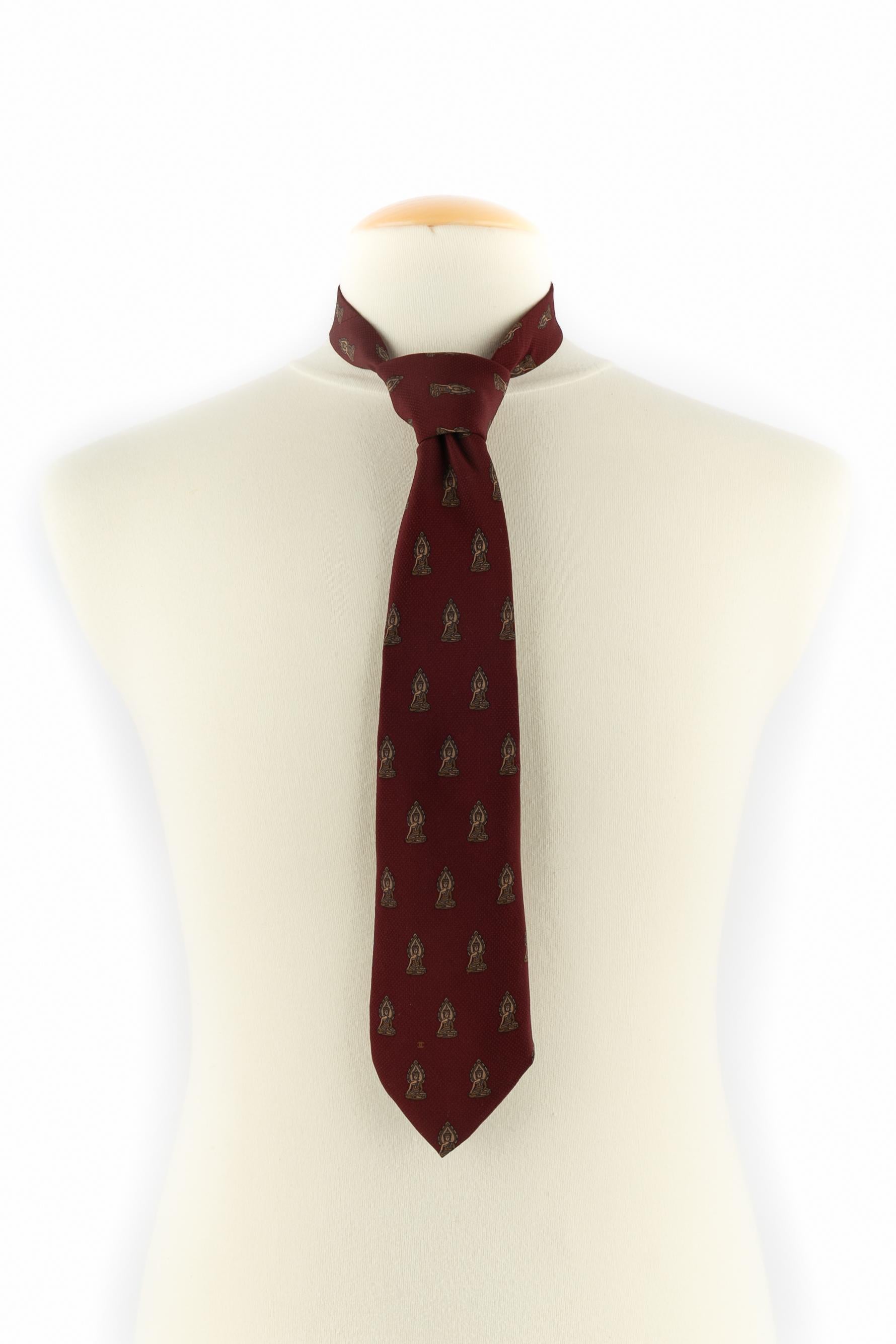 Corbata de seda Chanel en venta 2