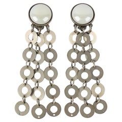 Boucles d'oreilles argentées Paco Rabanne
