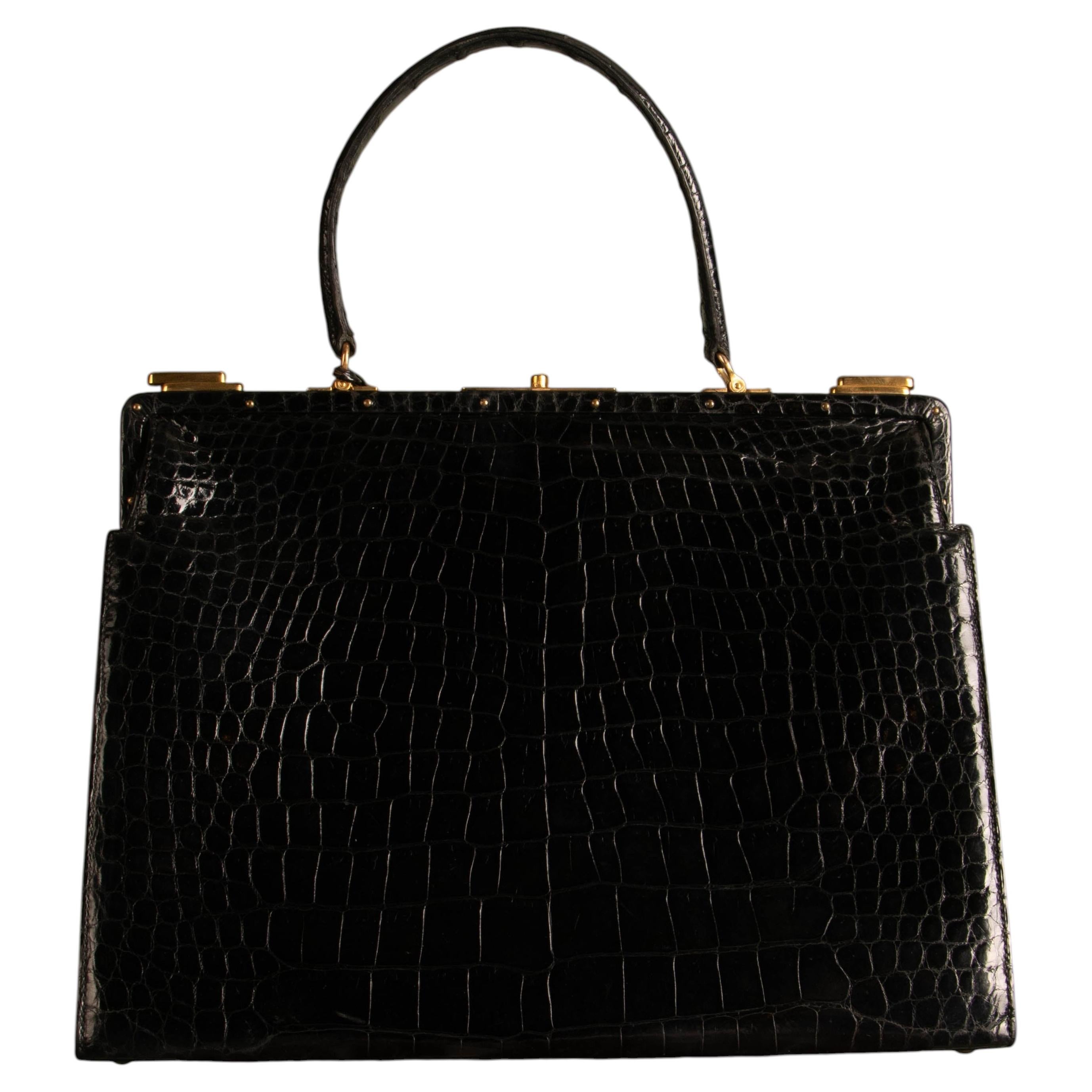 Bolso «404» de Hermes de piel de cocodrilo, de entre 1960 y 1963