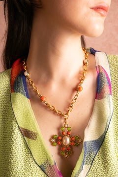 Chanel cross necklace by Karl Lagerfeld Spring-Summer 1992