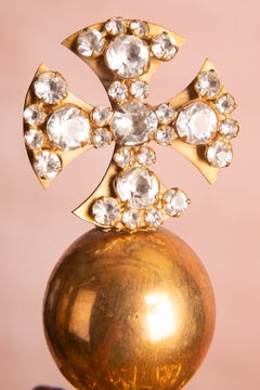Golden metal votive crown circa 1900s-1920s