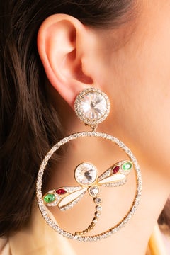 Valentino earrings 'Dragonfly' by Valentino Garavani Haute Couture circa 1990