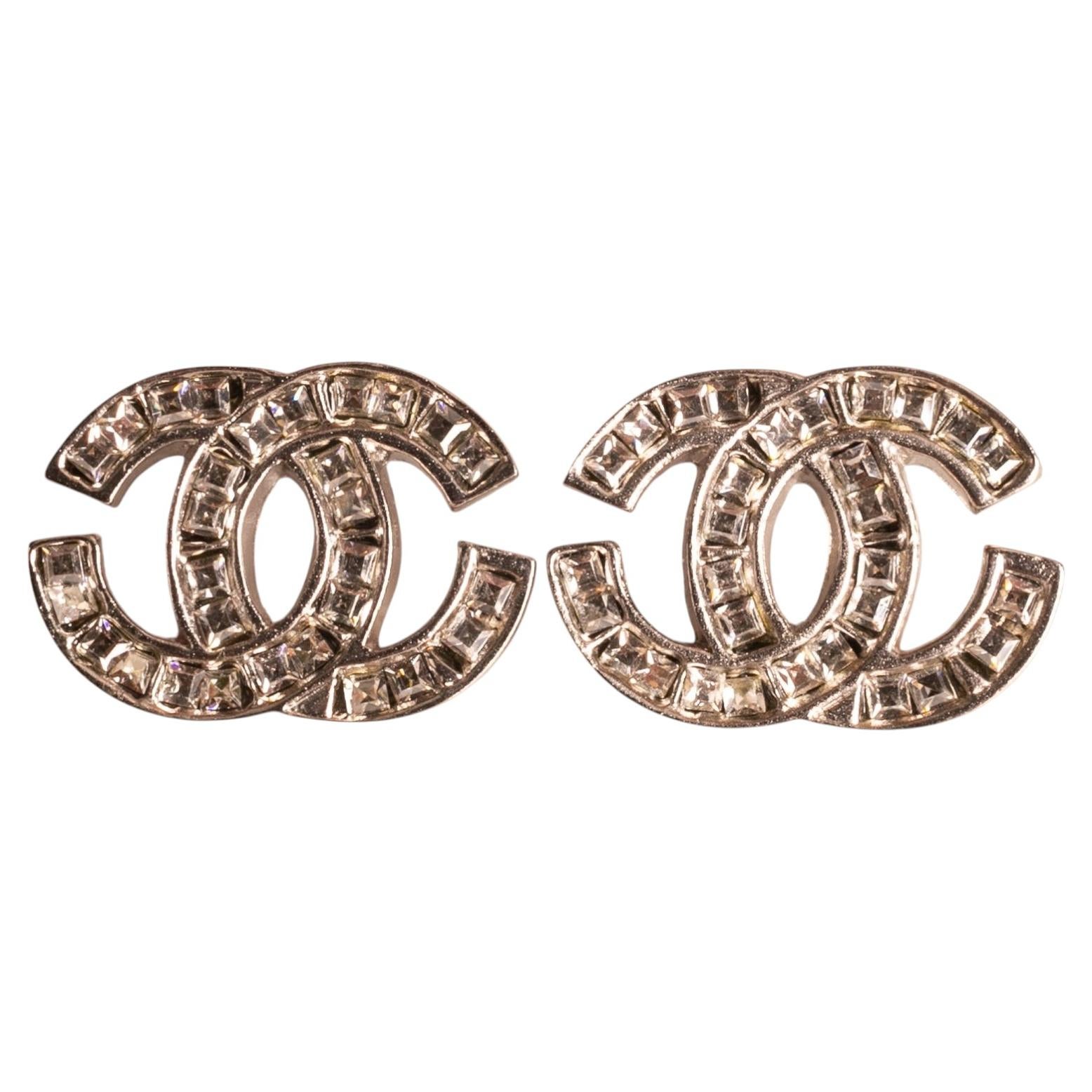 Chanel cc earrings by Karl Lagerfeld Fall 2008 For Sale