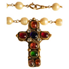 Chanel cross necklace by Karl Lagerfeld 1985