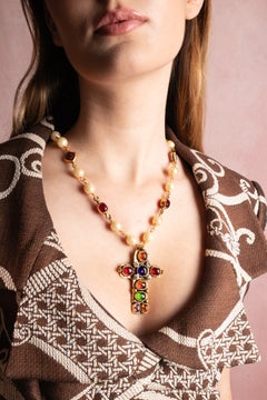 Chanel cross necklace by Karl Lagerfeld 1985