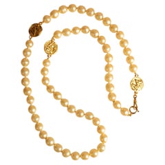 Chanel pearl necklace by Karl Lagerfeld circa 1985