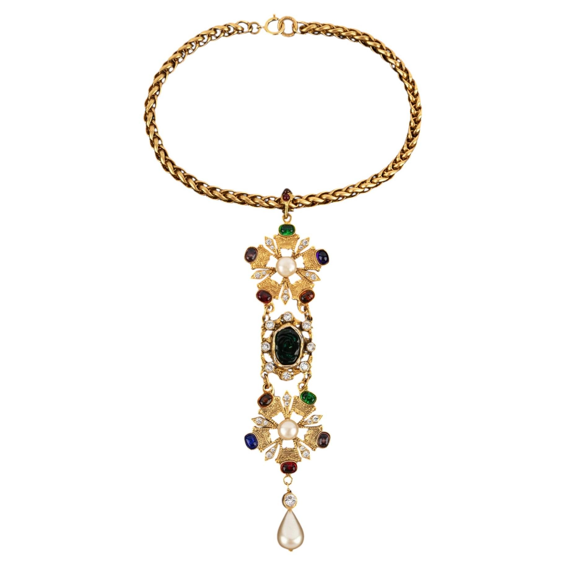 Collier byzantin de Chanel par Karl Lagerfeld 1985 en vente