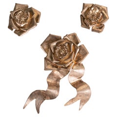Van Der Straeten Bijoux argentés Set de Broche et Boucles d'oreilles Clips