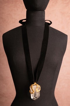 Collier « Les Paruriers » en cristal de roche, signé Robert Goossens, vers 2006