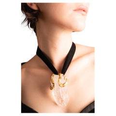 Collier « Les Paruriers » en cristal de roche, signé Robert Goossens, vers 2006