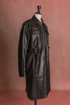 Christian Dior leather coat by John Galliano summer 2000