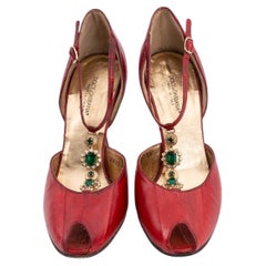 Dolce & Gabbana red leather pumps