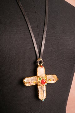 Chanel cross necklace 'Bottes et chemises blanches' by Karl Lagerfeld 1993