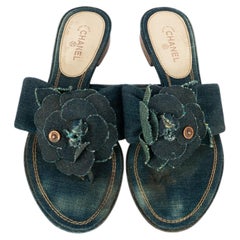 Chanel denim sandals