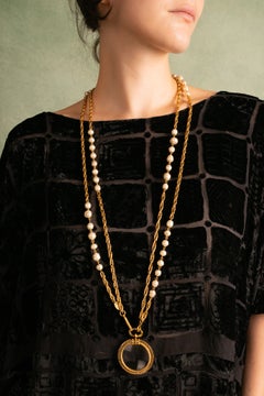 Chanel magnifying-glass necklace by Karl Lagerfeld circa 1985