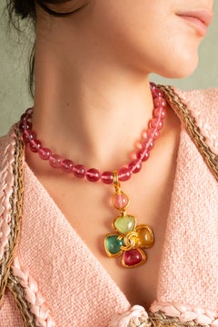 Chanel clover necklace by Karl Lagerfeld Spring 1996