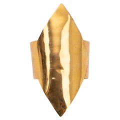 Roger Scemama gilded metal cuff bracelet