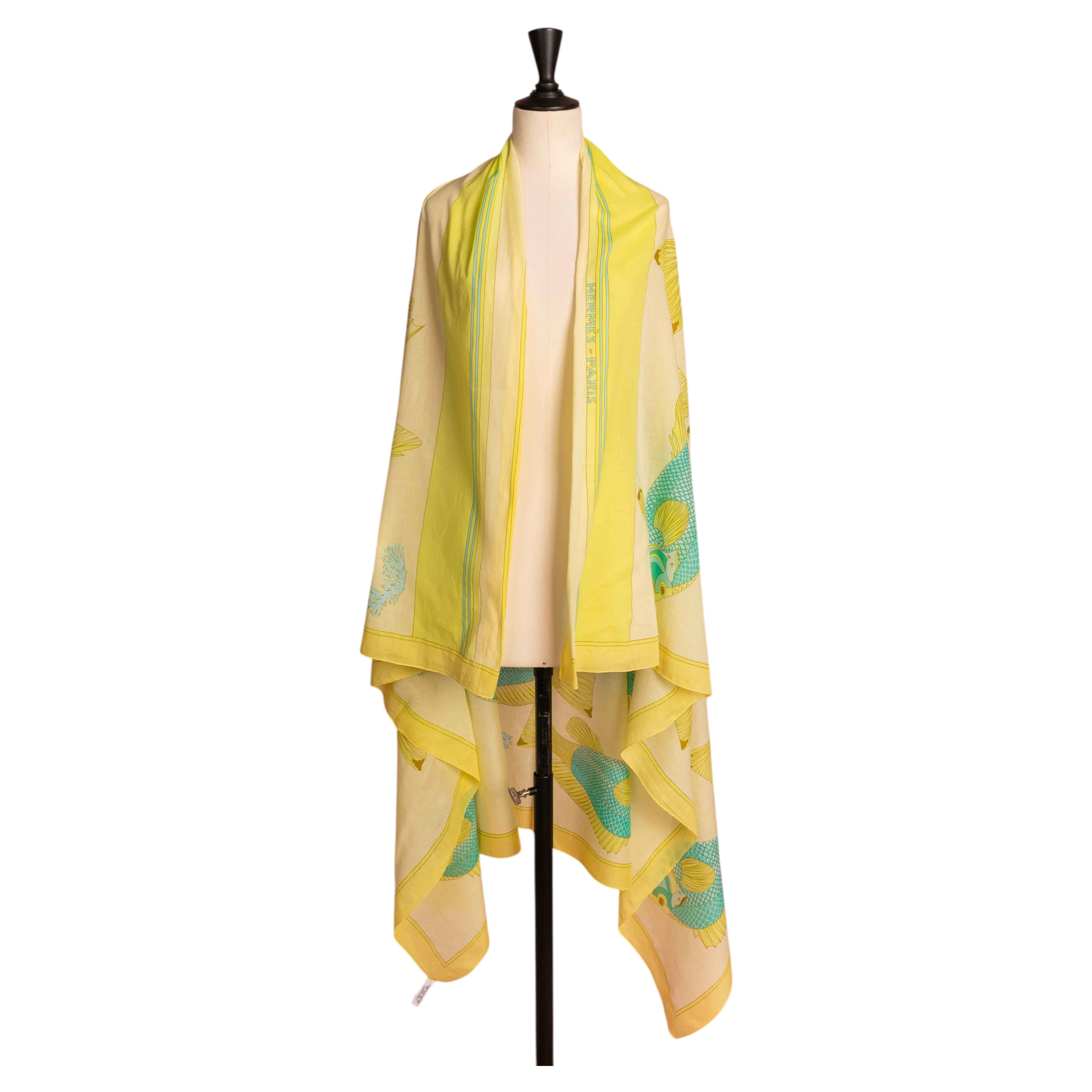 Stola / pareo largo in cotone di Hermes