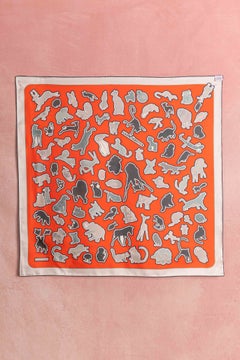 Hermès "Characteristick" double-sided scarf by Carine Brancowitz 2024
