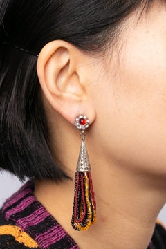 Dior multicoloured beads earrings