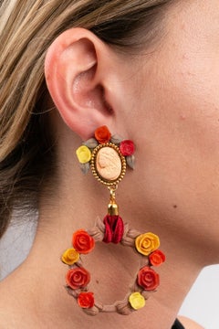 Chantal Thomass roses earrings (Runway)