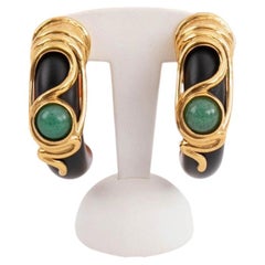 Wooden ethnic earrings