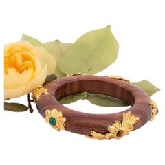 Bracelet en bois et pierres dures