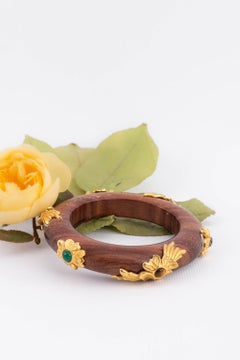 Bracelet en bois et pierres dures
