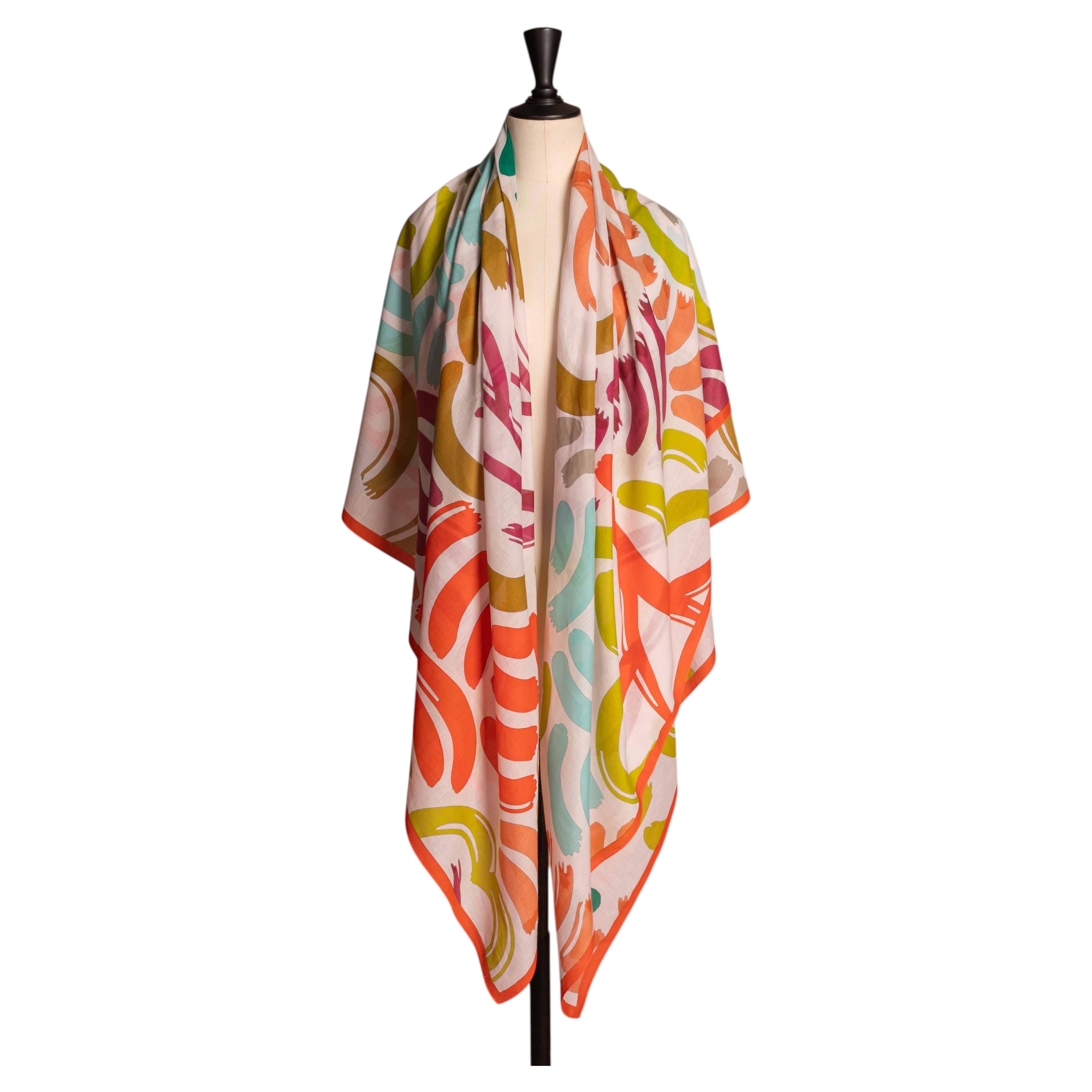 Pareo / foulard in cotone di Hermes, intorno al 2010