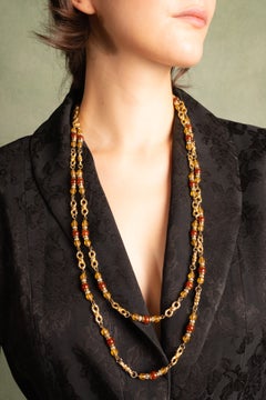 Chanel sautoir necklace by Gabrielle Chanel circa 1950-1960