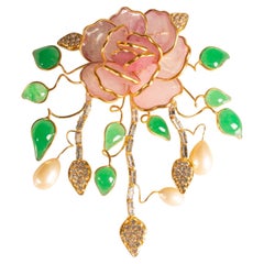 Augustine camellia brooch by Capucine Gripoix