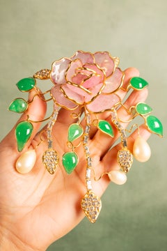 Augustine camellia brooch by Capucine Gripoix